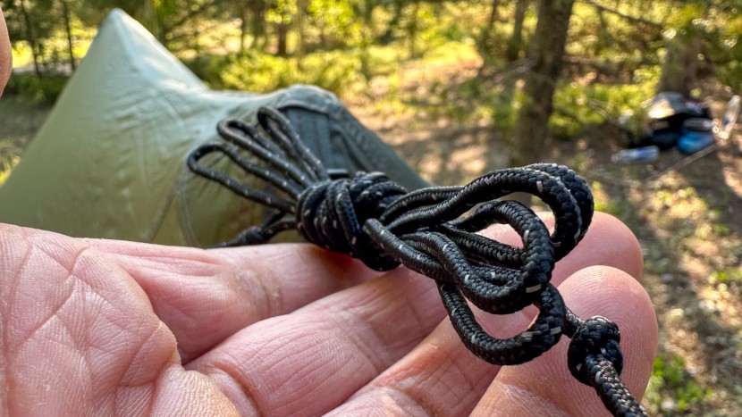 ultralight tent - extra guy lines are built into the peaks of the x-mid 1 for...