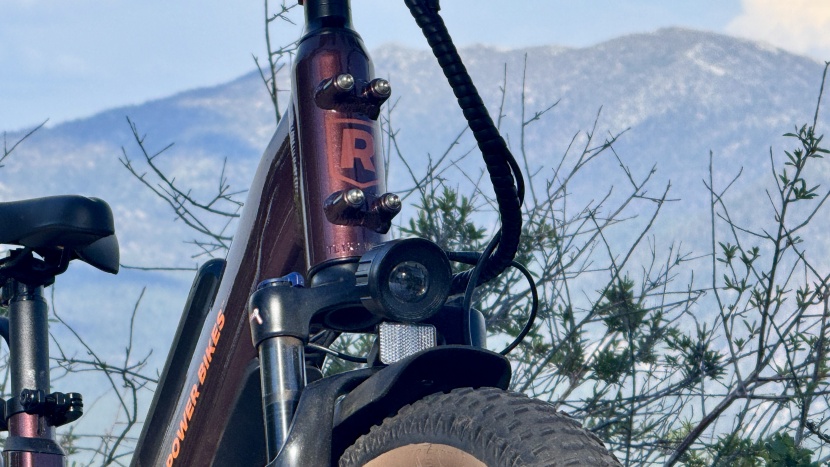 the compact headlight does a reasonable job of illuminating the...