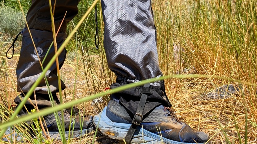 gaiters - they aren't perfect, but for the cost, we felt the pike trail...