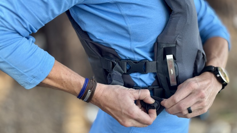 life jacket - the khimera has long side straps, making the universal-sized pfd...