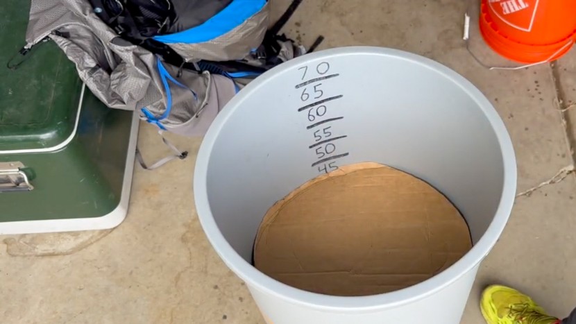 we measured the volume of the exos pro 55 at a formidable 46 liters...