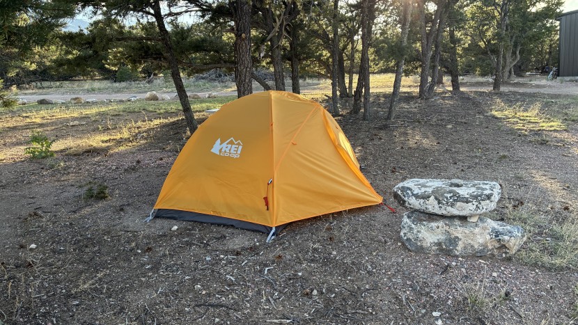 backpacking tent - the rei trail hut 2's simple design and sturdier, heavy fabric keep...