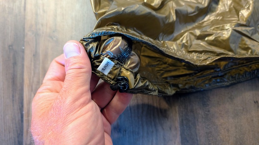 cinch features help keep the wind from entering at the bottom of the...