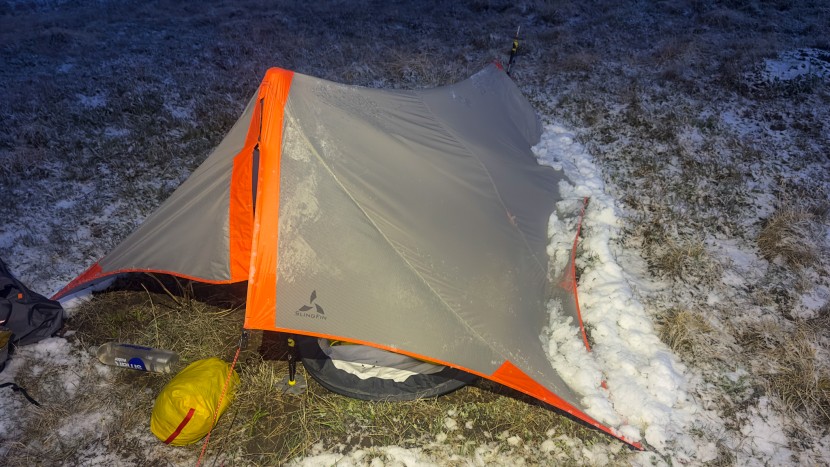 ultralight tent - the extremely lightweight slingfin splitwing ul tarp provided just...