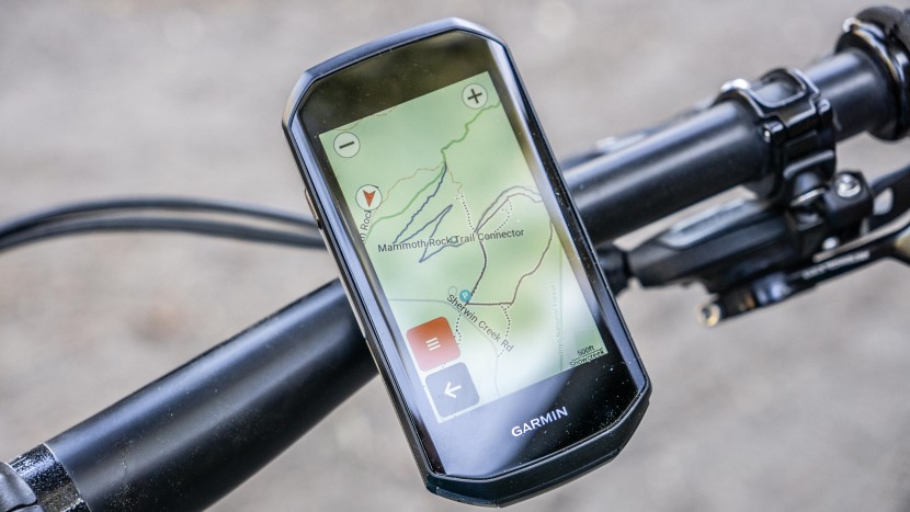 garmin edge 1050 - we were thrilled that garmin maps now includes trailforks lines.