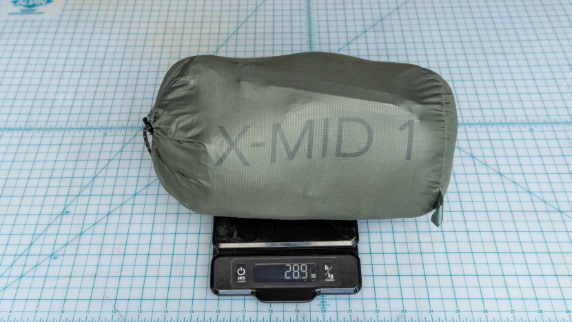 the entire tent kit comes in at a total of 28.9 oz.