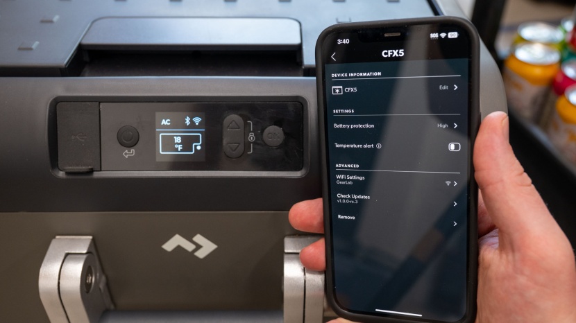 powered cooler - the dometic cfx5 doesn't have different power settings, but it has...