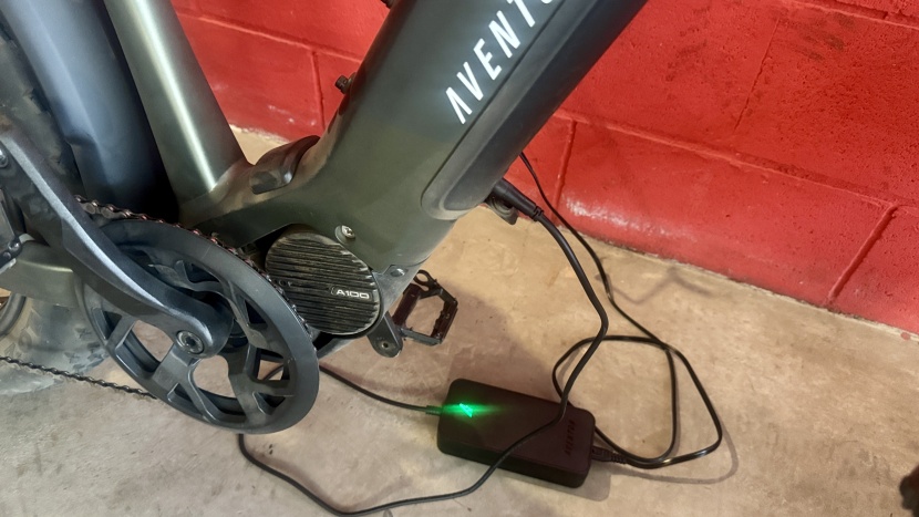 the charging location is far from ideal, but the 4-amp charger can...