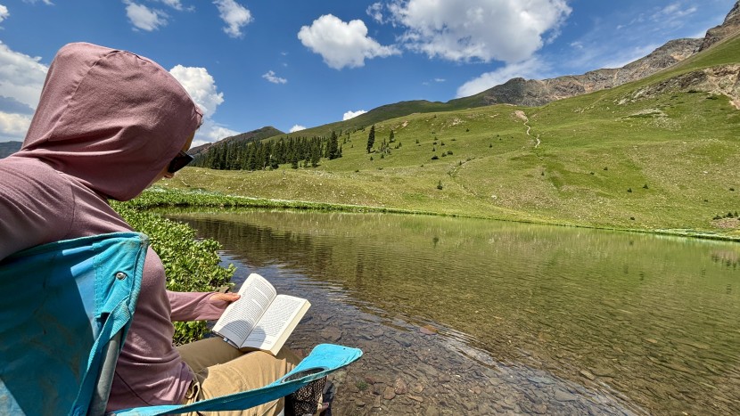 even if you're just chilling lakeside, the sun doesn't take any...