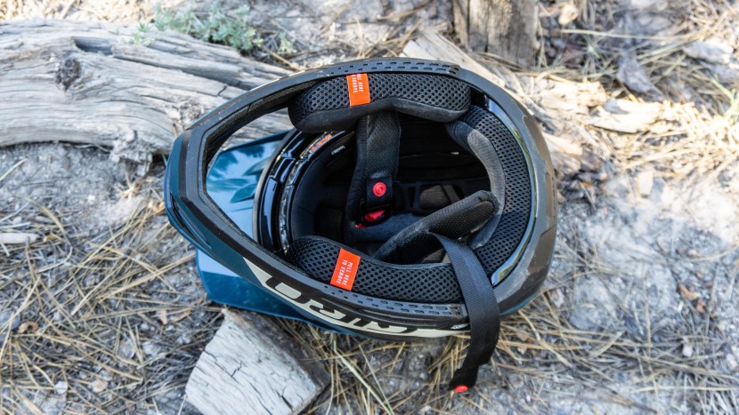 downhill helmet - generous padding in these more heavy-duty helmets, like the giro...
