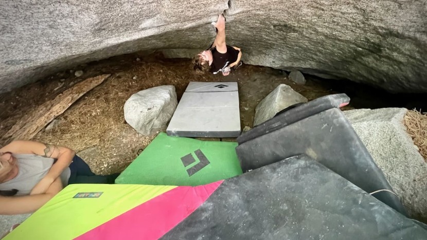 bouldering crash pad - falls on uneven terrain require more attention to the landing zone...