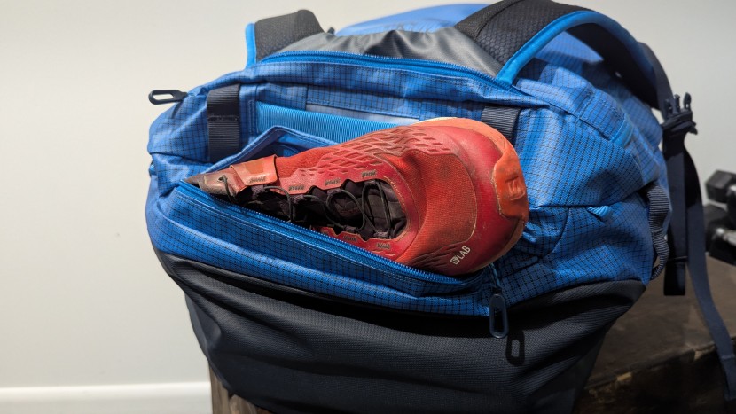 osprey transporter - the end pocket on the transporter is nice for dirty items, but don't...