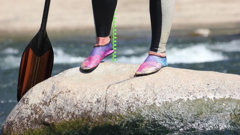 athmile water shoes - on dry rocks, the traction was adequate, but under wet conditions...