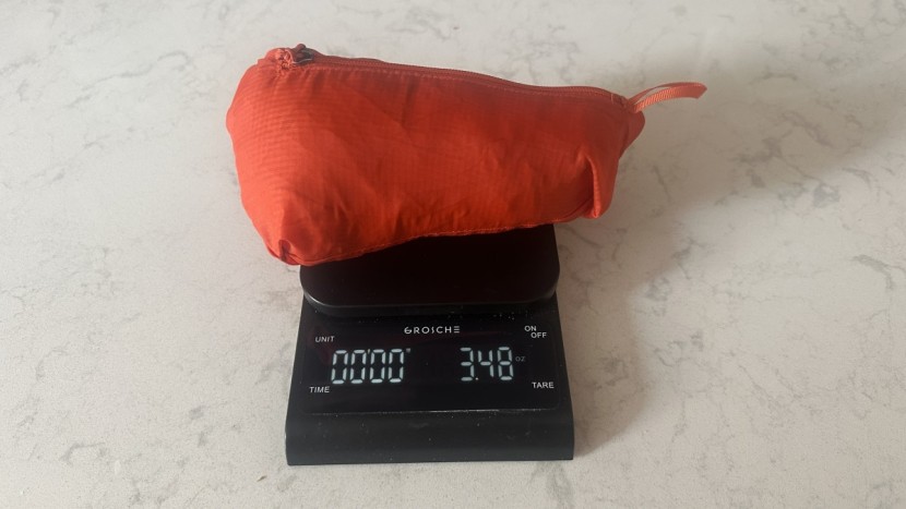 running jacket - weighing out the patagonia houdini before heading out on a run.