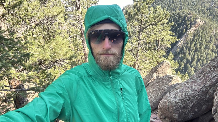 running jacket - out testing running jackets for weather resistance on a windy day...