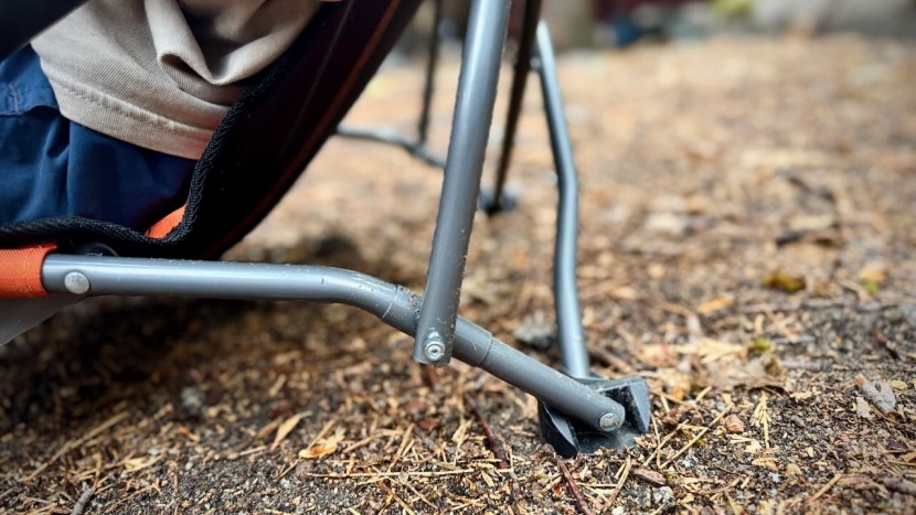 the chair keeps your center of gravity low to the ground and...