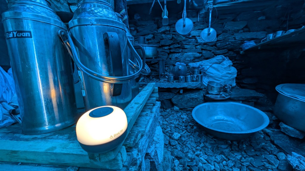 lantern - the biolite is lightweight (3.5 oz) but hearty enough to tag along...