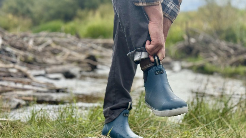 rain boots - shorter boots offer more waterproofing than sneakers, but still...