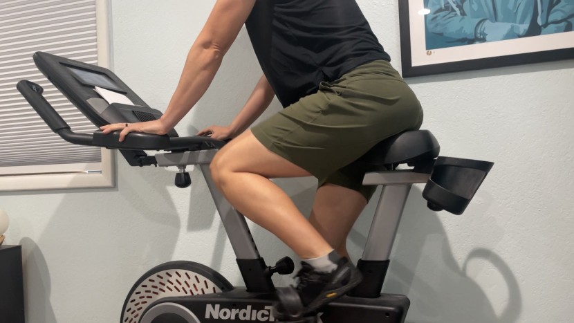 the fabric's flexibility is excellent for cycling.