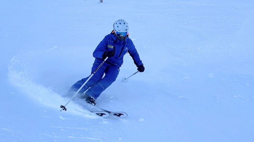 we noticed that in every powder shot, the rockered tips of these...