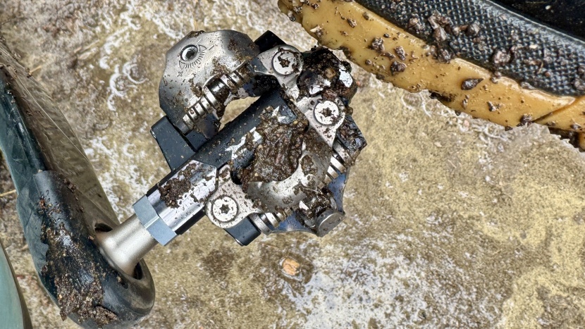 mountain bike pedals - the m9200 was a top performer in shedding mud.