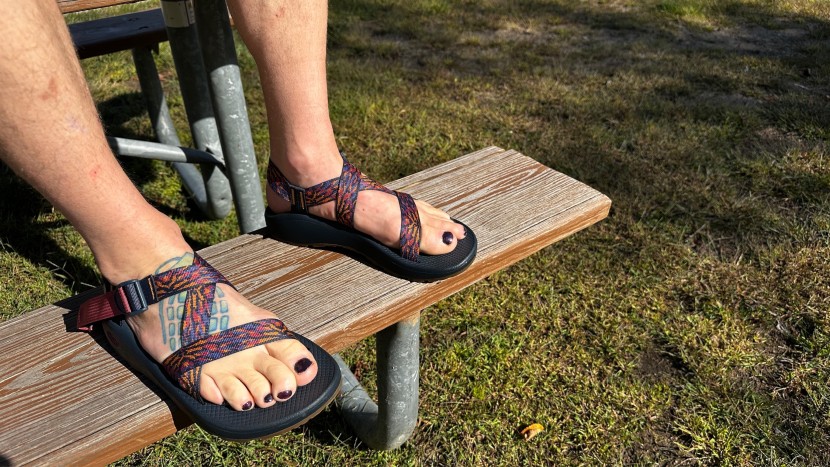 chaco z/cloud - the z/cloud's criss-crossed webbing gives a secure fit.