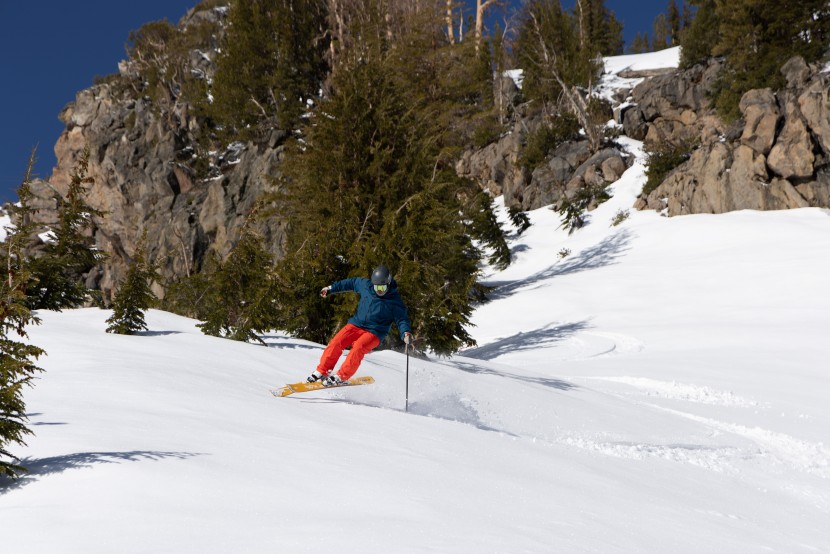 this ski comes in two color combinations. we tested the yellow and...