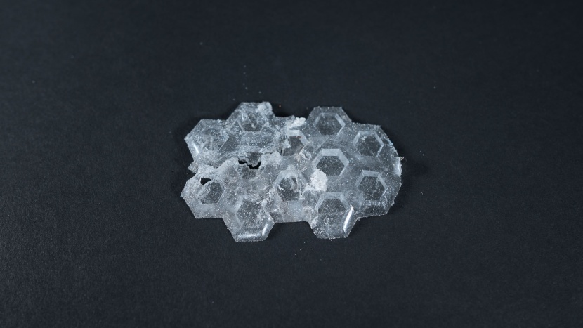 the interior hexagonal structure of the foam in the gel-kayano.