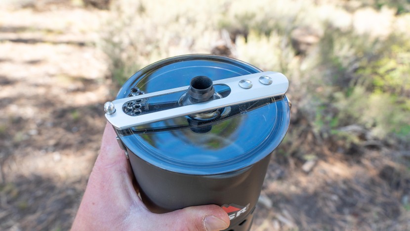 msr reactor - the lid/handle combo locks securely on top of the reactor's pot...