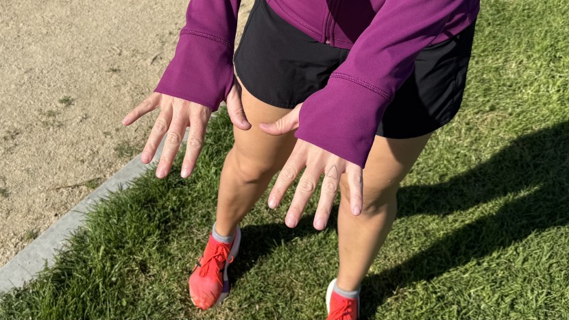 the thumb holes on the 90 degree by reflex jacket help keep wrists...