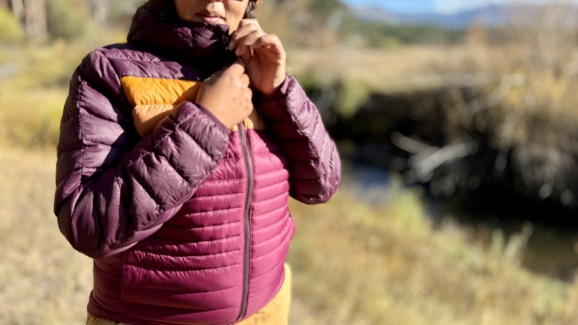 cotopaxi fuego hooded for women - a cozy, casual down jacket that shines in everyday use but isn't...
