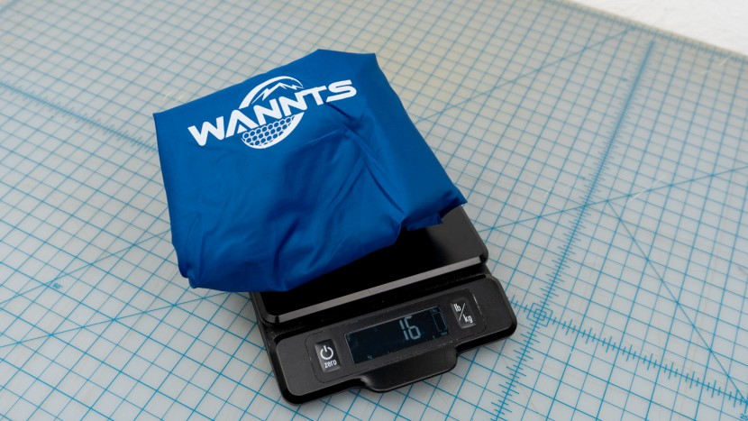 included stuff sacks comes in at .6 ounces / 16 grams.