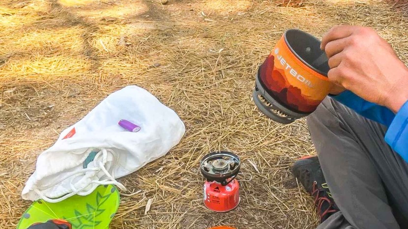 jetboil minimo - the minimo's short, wide dimensions made it much more stable on the...