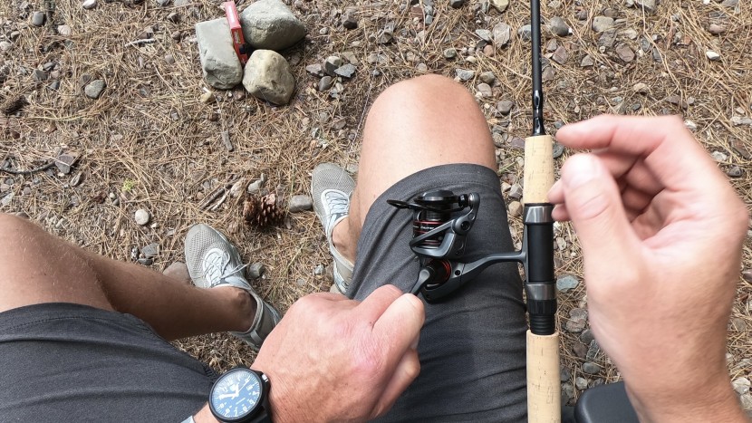 the c-3000a model, shown here before adding fishing line, is a bit...