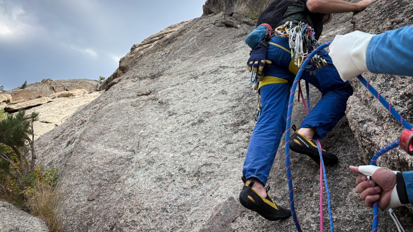 climbing shoes - for smearing up clean granite slabs, the soft and sticky upmocc is a...
