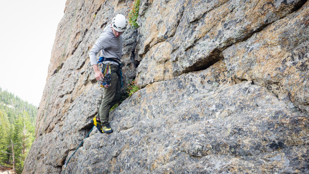 la sportiva katana lace - if you're standing on your feet placing gear, a stiffer shoe like...