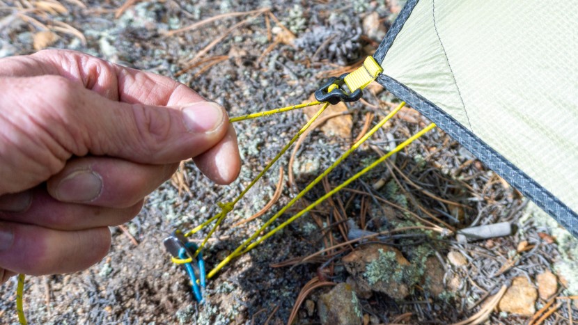 nemo hornet osmo 2p - the corner stake and cinch system works great to keep the tent...