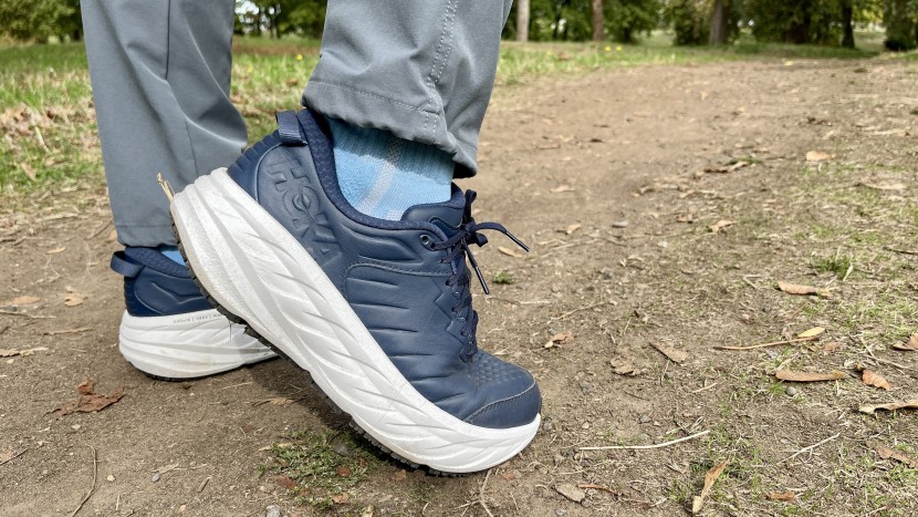 hoka bondi sr - keeping your heel locked in place is crucial for long days in any...