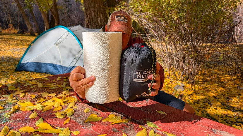 comparing our teton to a roll of paper towels. it doesn't have the...