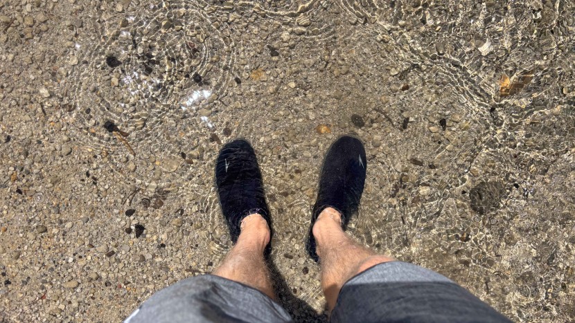 speedo surfwalker pro 3.0 - these kept our testers warm enough in alpine lakes in the summer...