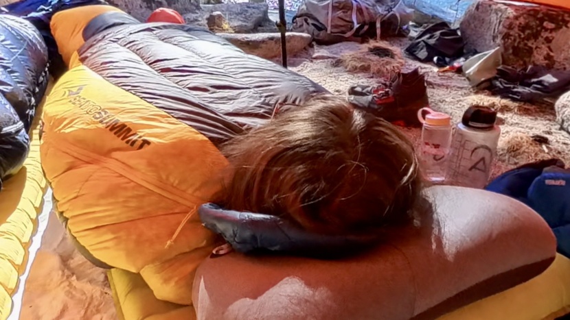 sleeping under an airy tarp while testing the sea to summit spark 15.