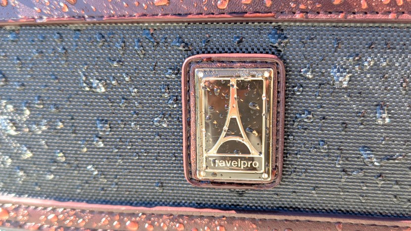 putting our travelpro to the test. we didn't like doing it to such a...