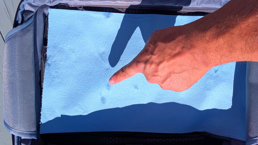 the gregory stayed reasonably dry after being soaked with gallons of...