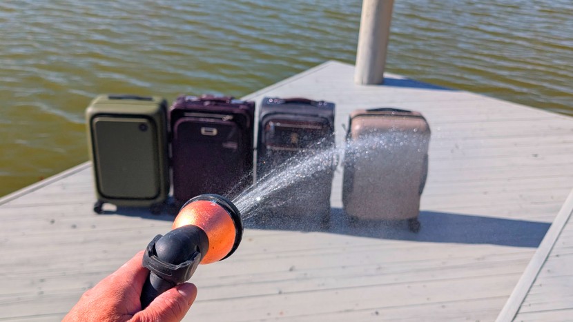 the gregory stayed reasonably dry after being soaked with gallons of...