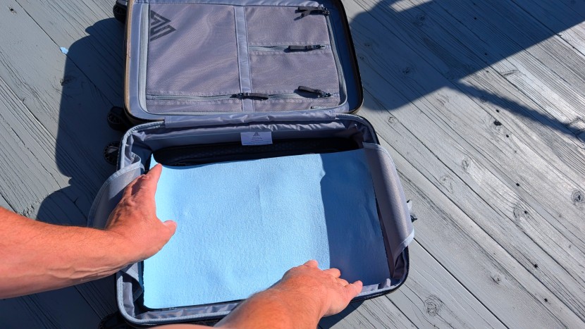 the gregory stayed reasonably dry after being soaked with gallons of...