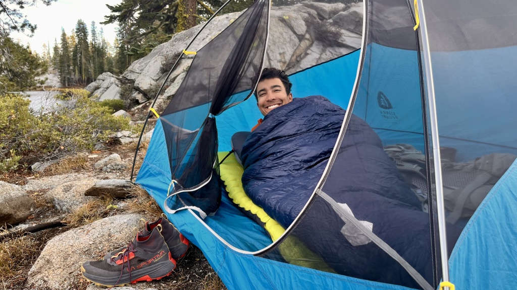backpacking sleeping bag - happy trails!