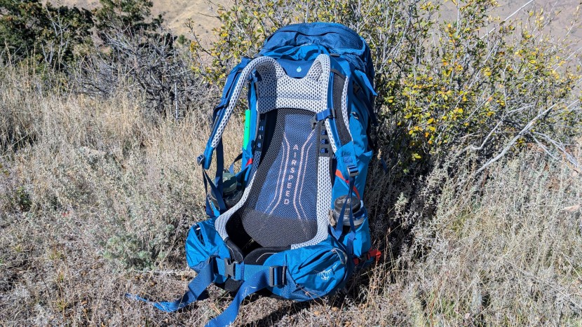 backpacks backpacking - the osprey atmos ag lt 65 uses a suspension system where your back...