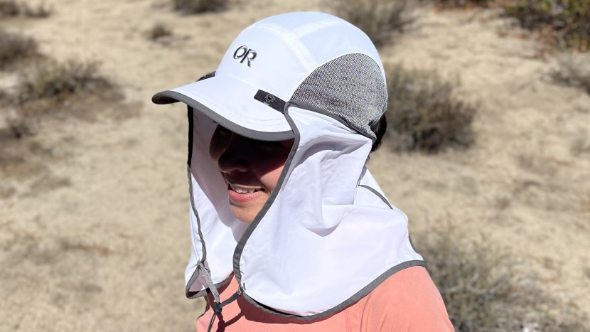 when the sun is angled at your sides, the sun runner's cap and cape...