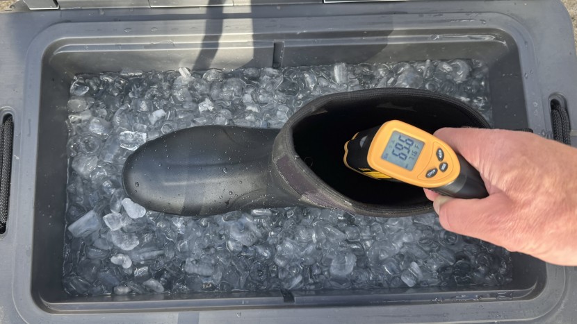 these boots stay reasonably warm while wearing them, but the wide...