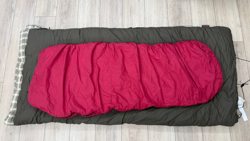 camping sleeping bag - a typical down mummy page (on top) is about half the width of a...